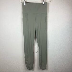 Athleta Women’s Size XS Salutation Stash Pocket II Cinch 7/8 Legging Green Sage